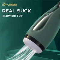 New UNIMAT Real Sucking Male Masturbator Strong Clip Suction Blowjob Deep Throat Automatic Masturbation Cup Oral Sex Toy For Men P0826282x
