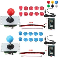 Game Controllers RAC-D300 fai-da-te arcade joystick 5pin 2 giocatori kit pulsanti cavi encoder USB