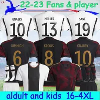 16-4XL 2022 V￤rldscup fotbollstr￶jor Germanys Hummels Kroos Werner Muller Havertz Football Shirt Gotze Sanea Khedira Reus Gnabry German Player Men Kid Kit Uniform