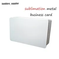 昇華空白金属名刺ファイル86x54mm熱伝達用白いアルミニウム名カード印刷可能な色UVプリントブランク0.22mm