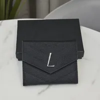 Kvinnor plånbok originallåda Purses Luxury Real Leather Caviar Cardholder Short Holder Single Classic Zipper Pocket Long Purse Card Holders Designer Plånböcker