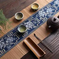 Natural Bamboo Table Runner Handmased Vintage Tea Cup Mat Placemat Japanese Flag Home Cafe Restaurant Decoration Coasters 210628222R
