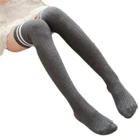 Whole- Feitong Women Striped Winter Over Knee Socks For Women Girls Leg Warme Soft Knitting Crochet Socks Female Thigh High socks 2017306M