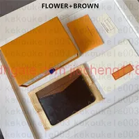 M61733 France Luxurys Designers Women Men Card Card Mono Gram Canvas Brown Checkered Black Plaid Canvas with Box و Dus299a
