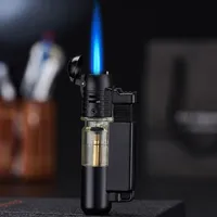 Ветрозащитный факел прямой светлый синий пламя надувные сигареты с сигарет, более легкие курящие аксессуары мужчина, без газа