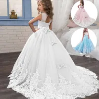 2021 Summer Girls Dress Long Bridesmaid Kids Vestidos para niñas Vestido de novia princesa Vestido de novia 3 10 12 años Vestido Q0716256T