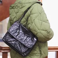 2 boyutlu kadın çanta yumuşak inek derisi lether crossbody cüzdan niki lüks zincir moda tasarımcısı debriyaj bayan çantalar haberci zarf flep omuz