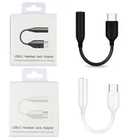 Type-C USB-C mannelijk tot 3,5 mm oortelefoonkabels Adapter Aux Audio Vrouwelijke Jack USB-kabel Type C voor Samsung S22 Ultra S21 FE S20 S10 Noot 10 20 Plus met retailpakket