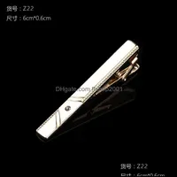Tie Clips New Tie Clips Mens Metal Necktie Bar Crystal Formal Dress Shirt Wedding Ceremony Gold Clip 59 W2 Drop Delivery 2021 Jewelry Dhfpr