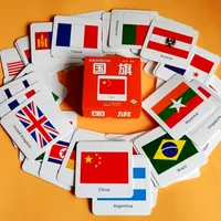 Learning Toys 44 Pcs Set Baby Enlightenment Cognitive Card National Flag FlashCard English Adult Kids Educational for Children Memory Toy 220831