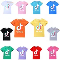 TikTok Children's T-Shirt Half Sleeve 12 Styles Optional 100% Cotton Kids Clothes Kids Tops Boy Girl Tees2850