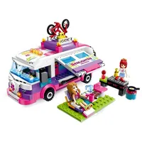 Просветный строительный блок совместимый с друзьями для девочек Camper Van Out Trip Bus 2 фигуры для девочек LJ200928337L