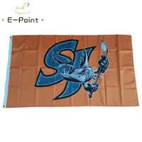 AHL San Jose Barracuda drapeau 3 5ft 90cm 150cm drapeau polyester D￩coration de banni￨re volant des cadeaux festives de jardin ￠ la maison 292b
