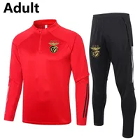 2020 2021 Benfica 남자 축구 트랙 슈트 세트 성인 축구 조깅 재킷 바지 서킷 겨울 축구 훈련복 달리기 세트 3075