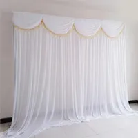 10x10ft Ice Seide Elegante Hochzeits Hintergrund Vorhang Vorhang Hochzeitsvorhang Vorhang Vorh￤nge Hintergrund f￼r Party -Event gebundene Piped256k