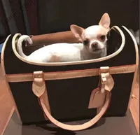 Orijinal deri totes yumuşak taraflı taşıyıcılar 5a kalite klasik stil tasarımcı evcil hayvan taşıyıcı büyük köpek kedi taşıyıcı lüks evcil hayvan taşıyıcılar köpek çantası köpek çanta