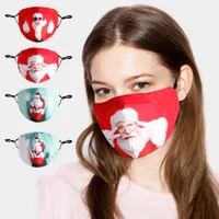 Jul Santa Claus Cotton Adult Mask Digital Printing Mask Justerbar tv￤ttbar