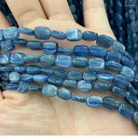 Beads Natural Blue Kyanite Stone 15'' Rectangle DIY Loose For Jewelry Making Men Women Bracelet Necklace Earring