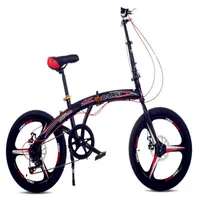 yya wearwholesale plegable bicicleta adulto 20 pulgadas de disco cambiantes de disco de una sola pieza bicicleta para hombres y mujeres