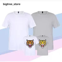 XL Transfer ciepła puste sublimacja T-shirt zaopatrzenie w modę Załoga szyi z krótkim rękawem T-shirt biały poliester dla dzieci dzieci młodzież