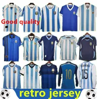 Argentina Retro Soccer Jerseys 1986 1993 1994 1996 1997 1998 2006 2010 2014 Vintage Football Shirts 86 93 94 96 97 98 06 10 14 Camiseta de Futbol Uniform Maillot