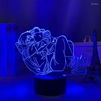 Nachtlichten 3D LED LICHT ANIME KASTENAW MAN DENJI VOOR SLAAPKAMER Decoratie Kinderen Verjaardagsgeschenk Manga Lamp Bedside