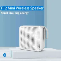 Portable Speakers F12 Wireless Mini Speaker Outdoor Portable Card Bluetooth Speaker Square Hook Subwoofer T220831