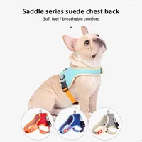 Dog Collars Harness Reflective Breathable Adjustable Pet For Collar Vest Leash Outdoor Walking Accessories