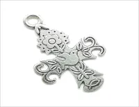 Lot 30pcs Big Flower Pigeon Cross Antique Silver Charms Pendants DIY Findings For Jewelry Making Bracelet Necklace Earrings 4730m4651611
