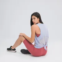 Lulu Women's Yoga Vest T-Shirttanks قمم Camis Fitness Running Fashion ضمادة سريعة الجافة.