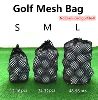 Ayudas de entrenamiento de golf Sports Mesh Net Net Bolsas de nylon negros Tennis 163256 Carrería de bolas Accesorios de almacenamiento de bolsas 3168069