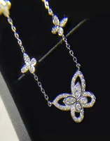 Choucong Brand 5 Butterfly Pendant Luxury Jewelry 925 Sterling Silver Pave White Sapphire Cz Diamond Gemstones Eternity WEDD2502155