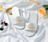 Wedding Favors Embroidery Bride Bridesmaid Satin Slippers For Marriage day Hen Bachelorette Party Proposal Girl Friend Gifts Po7912781