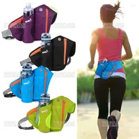 Waist Bags Gym Running Belt Jogging Cycling Pack Pouch Sports Bag 300ML Water Bottles Runner Bottle Holder