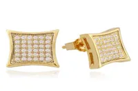 New Crystal Stud Earring Hiphop Rock Zircon Earrings Jewelry Gift2733475