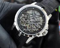 mens watch yema luminous Excalibur tourbillon wristwatch luxury diameter watchs hollow full-automatic movement watches for man montre homme 46mm Leather strap