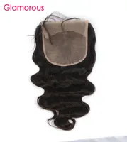 Glamorous Human Hair Closure 6x6 Lace Closure 1 Piece natural color body wave straight deep wave curly5202256