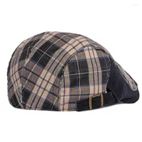 Berets Chic Beret Hat Quick Drying Painter Patchwork Color Male Casual Forward Cap Sun Protection