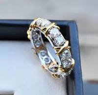 2022 luxury With Side Stones ring eternal diamond CZ imitation diamond cross ring men and women fashion minimalist party social bi4201877