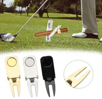 Магнитный держатель сигар гольфа для гольфа Divot Tool Magnet складной накладки вилки канавки Cheper Accessy2208609