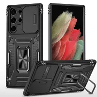 shockproof Armor Cases Kickstand Slide Camera Cover Impact-Resistant Bumpers For Samsung Galaxy S22 Ultra 6.8 Inch 5G Phone Case S22 Plus S20 S21 FE S10