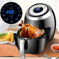 Air Fryers 5 5L Electric Without Oil 1500W Intelligent Deep Oven 360 Baking LED Touchscreen without 221130