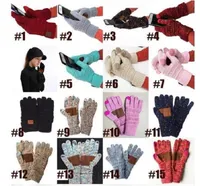 Tr￤dg￥rd levererar cc stickning peksk￤rm handskar kapacitiva handskar cc kvinnor vinter varma ullhandskar antiskid stickad tellefingers julklappar