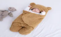 Blankets Swaddling Cute Born Baby Boys Girls Plush Swaddle Wrap UltraSoft Fluffy Fleece Sleeping Bag Cotton Soft Bedding Stuff6932081
