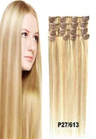 DHL Silky Straight Indian Remy Clip In on Human Hair Extensions Nero Brown Blonde Color Delivery Delivery4053967
