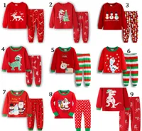 INS Baby Clothing Set Boys Girls Christmas Santa Claus Suit Pajamas Kids Autumn Long Sleeve Tops Printed Pants 2 pcs Xmas7210725