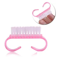 Nail Brushes Pink Nail Art Cleaning Brush Manicure Toe Cosmetic Tools Small Brushes Home Bedroom Corner Remove Dust Plastic Clean Su Dhlti