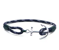 tom hope bracelet 4 size Handmade Southern Green thread rope chains stainless steel anchor charms bangle with box and tag TH11277J5097297