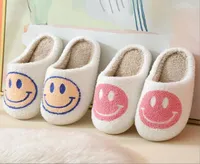 2022 Winter Women Smiley Slippers Fluffy Faux Fur Smile Face Household Soft Shoes for Indoor Female Outdoor 211023 six7929139