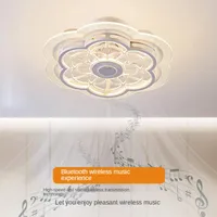 Wallpapers Stereo Bedroom Fan Lamp Invisible Ceiling Lights Living Room Dining Mute Household LED Ultra-Thin With